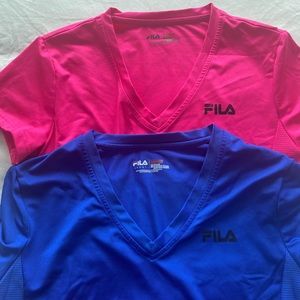 FILA v-neck athletic tops - LIKE NEW!